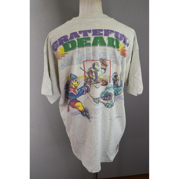 Vintage Grateful Dead Shirt Mens XL Steal Your Faceoff Hockey Bear GDM USA 90s - Picture 5 of 8